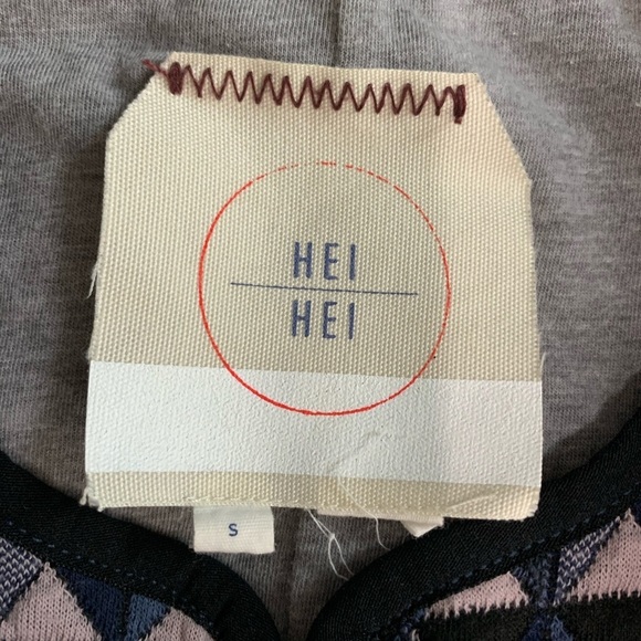 Anthropologie Hei Hei Vala Quilted Boxy Blazer Jacket Womens S Academia - Picture 8 of 8